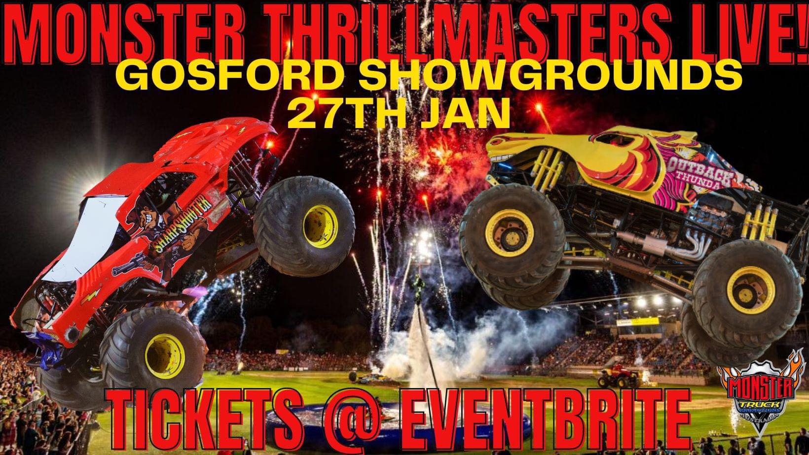 Hold onto your hats, Gosford! Monster Thrillmasters roars back into town this Saturday!