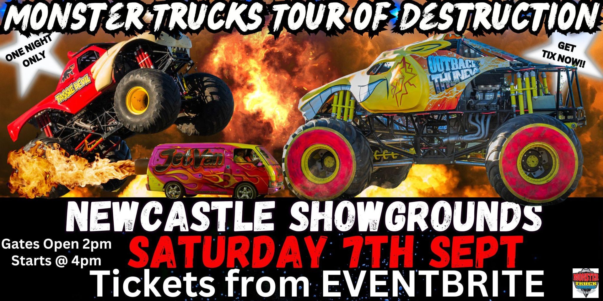 Monster Trucks Tour of Destruction Newcastle Showgrounds 2024 ...