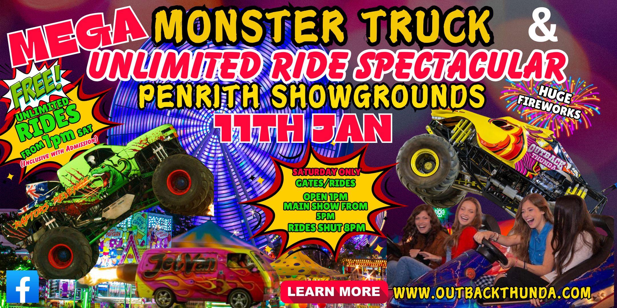 Mega Monster Truck & Unlimited Rides Spectacular Penrith Showgrounds