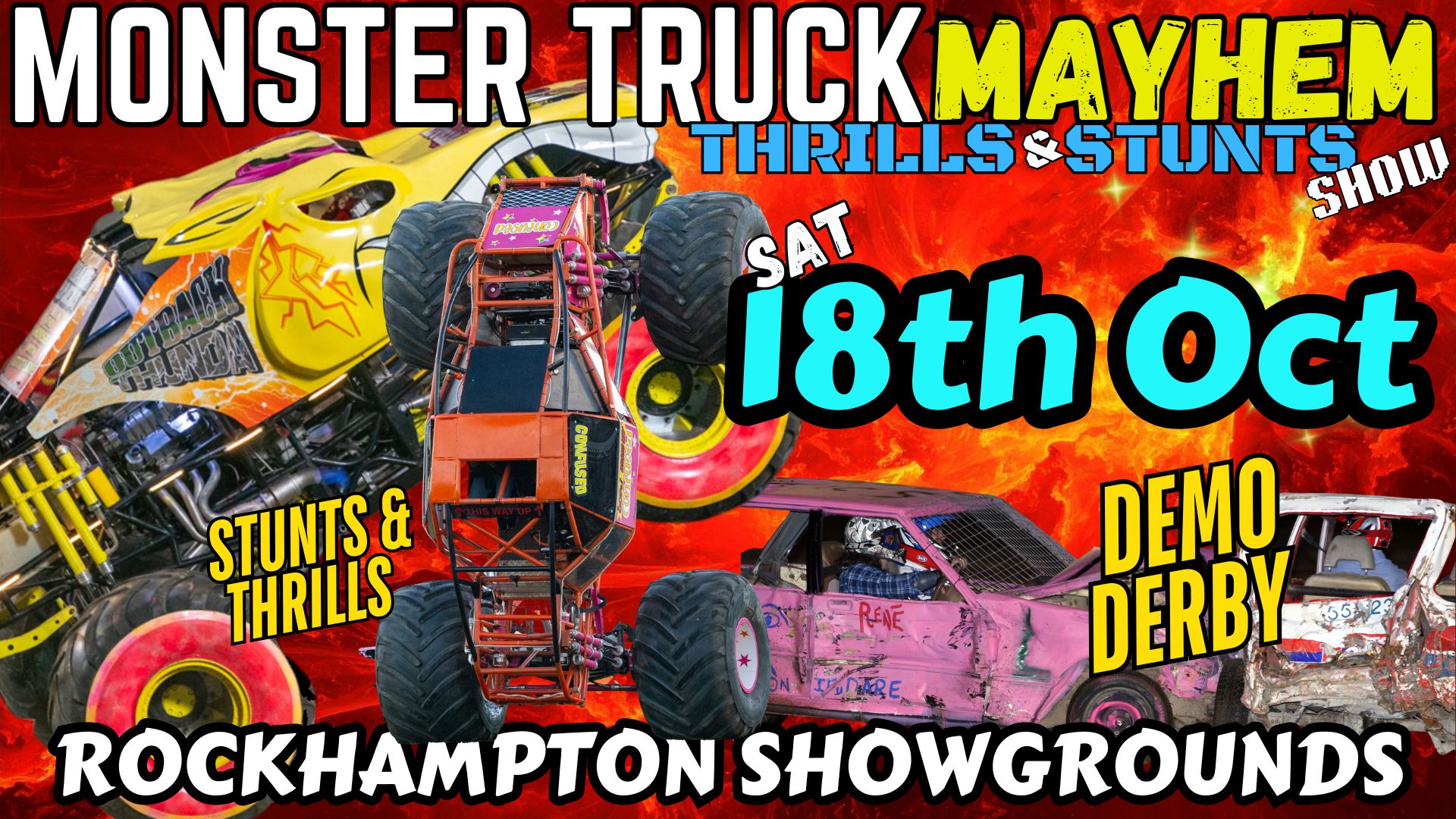 Monster Truck Mayhem Thrills & Stunt Show Rockhampton Showgrounds