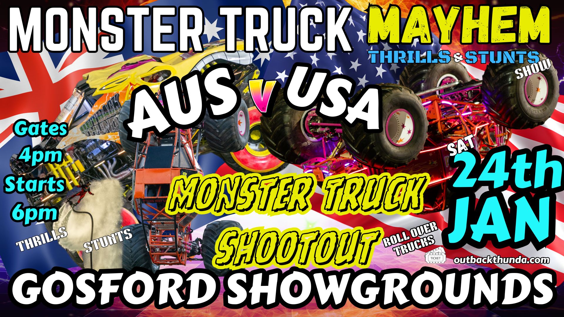 Monster Truck Mayhem Thrills & Stunt Show Gosford Showgrounds